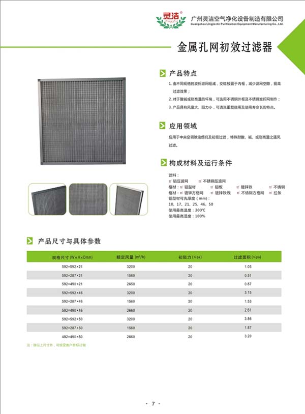 鋁網初效過濾器(qì)及金屬網過濾器介紹 鋁網初效過濾器及金(jīn)屬網過濾器介(jiè)紹
