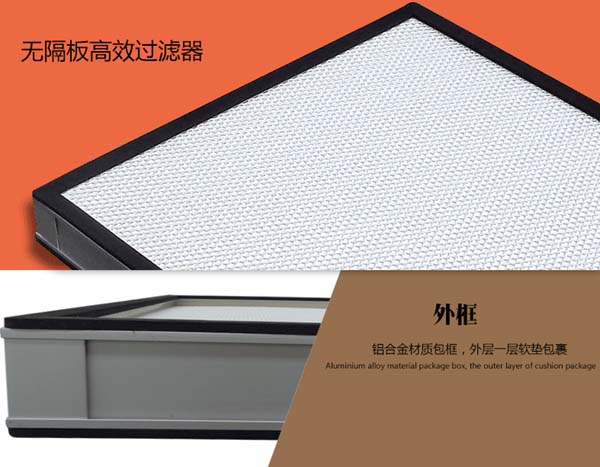 無隔板高效過濾器簡介 無(wú)隔板高效過濾器(qì)簡介(jiè)
