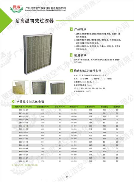 GT耐高溫粗效(xiào)過濾器應用與耐高溫初效過濾器設計特點 GT耐高(gāo)溫粗(cū)效過濾器應用與耐(nài)高溫初效過濾器設計特點(diǎn)